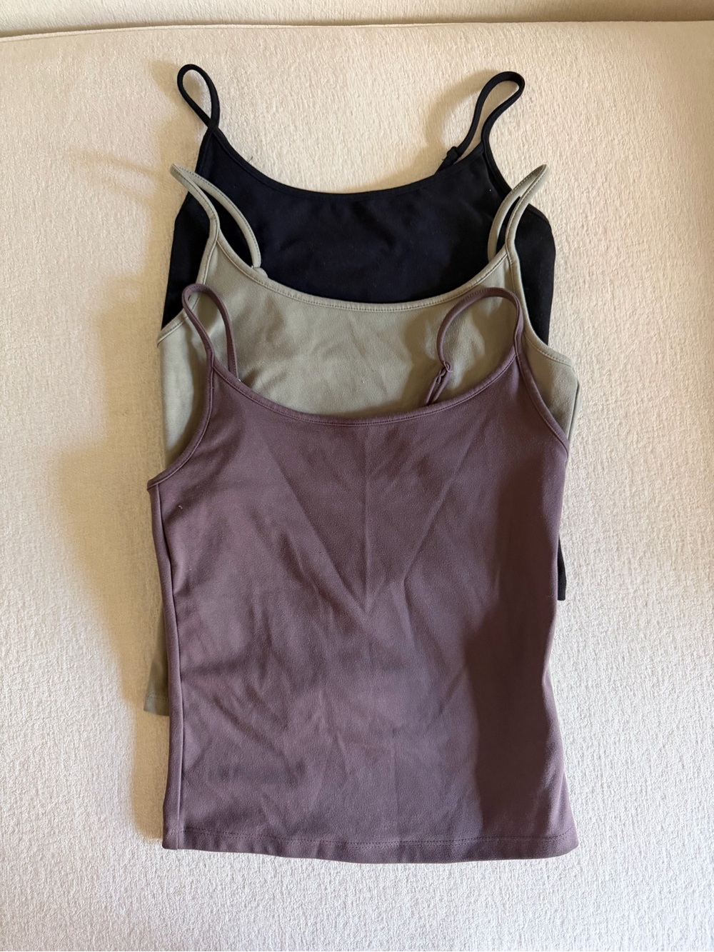 Wild fable Women’s Spaghetti Strap Tank Top - Black, Olive, Brown